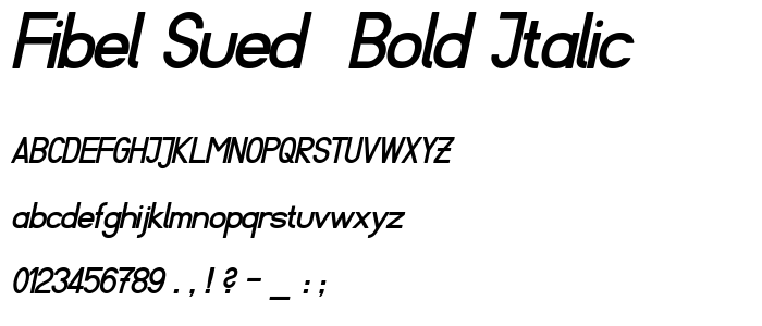 Fibel Sued  Bold Italic font
